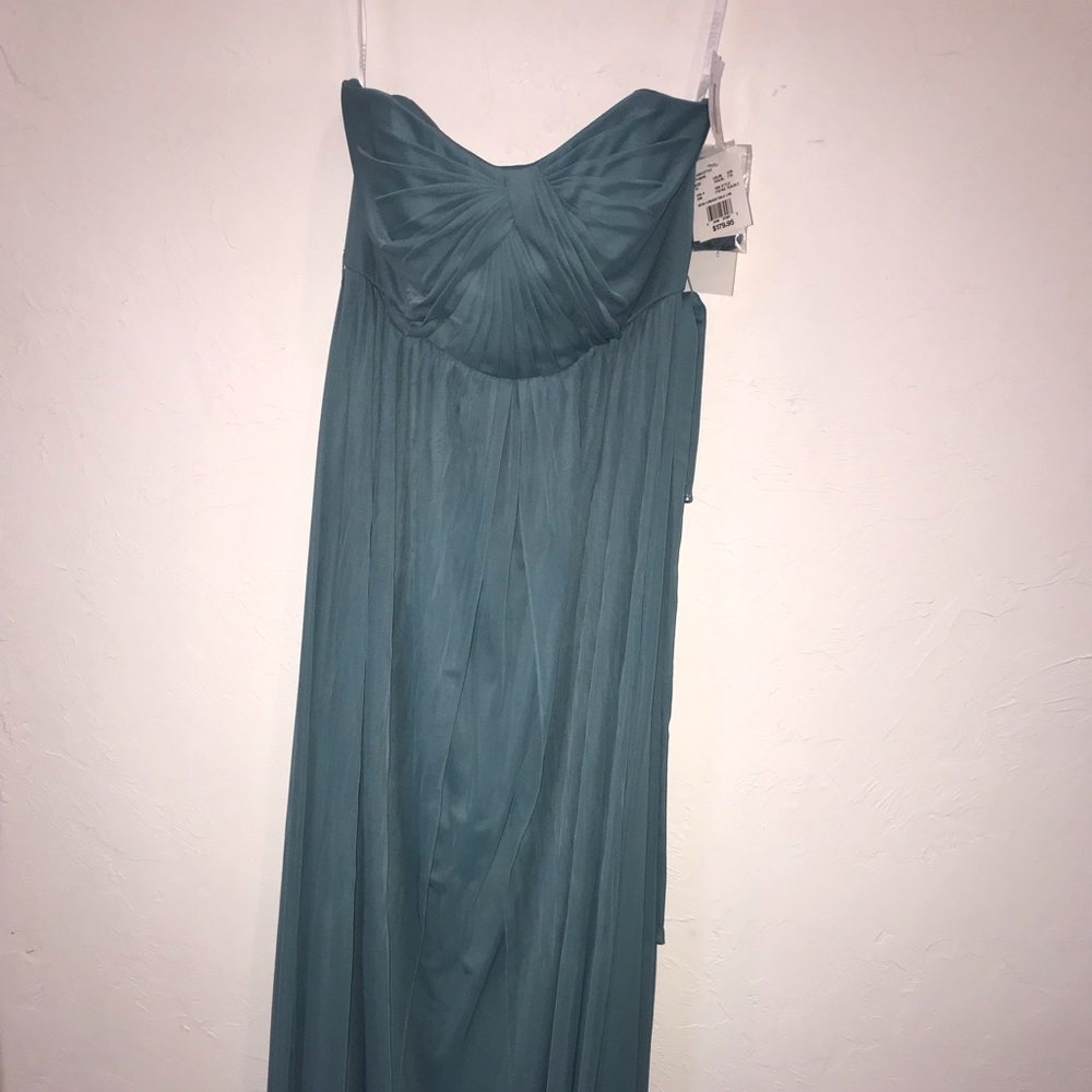 Teal blue bridesmaid dress